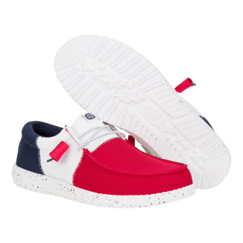 Wally Tri Varsity Mesh - Red/Navy - Image 3