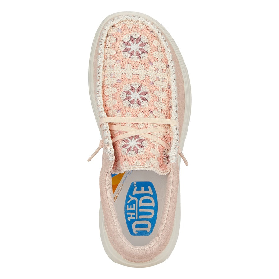 Wendy Comf Suede Crochet - Pale Pink/Multi - Image 7