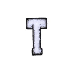 Letter T Patch - T Black/White