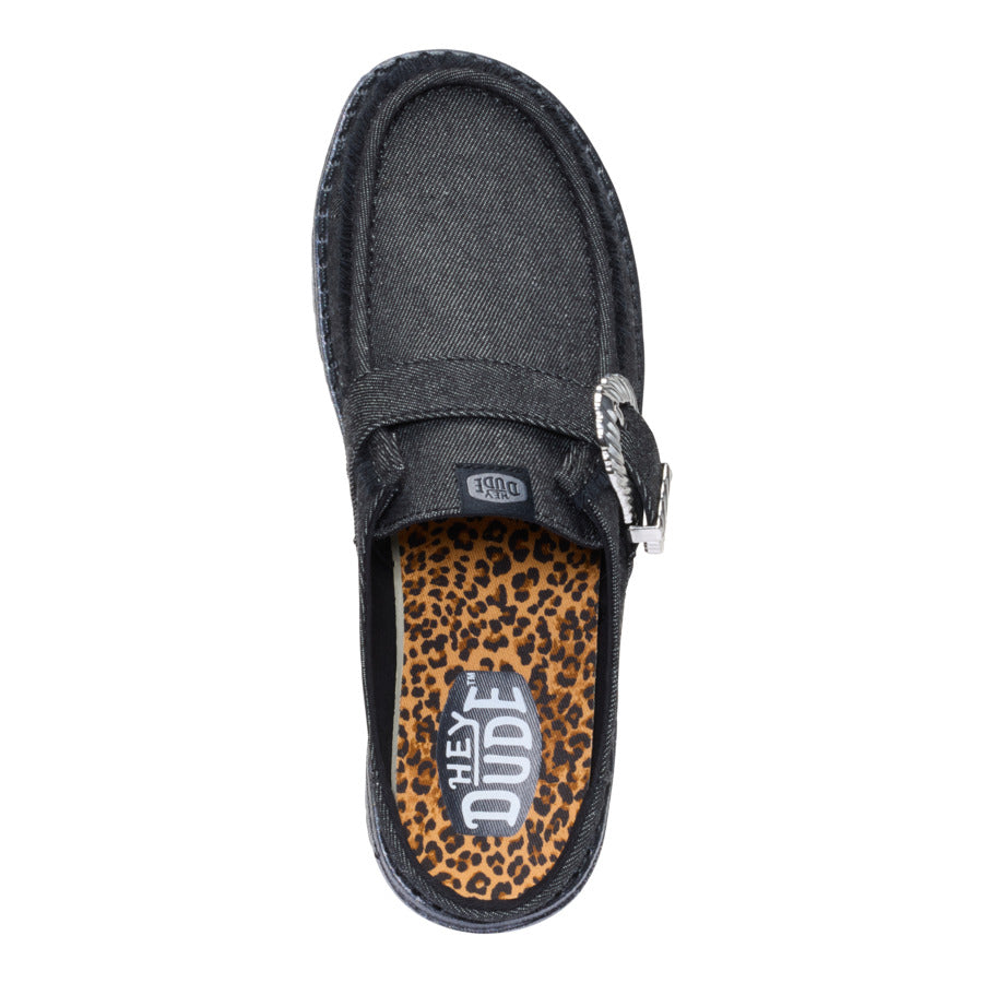 Wendy Slip Buckle Denim - Black/Black - Image 6